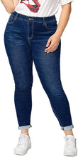 Charger l&#39;image dans la galerie, ALLABREVE Women Plus Size Ripped Stretch Skinny Jeans, High Rise Distressed Denim Jegging
