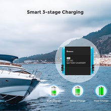 Charger l&#39;image dans la galerie, Renogy Chargeur de batterie embarqué 12 V 20 A DC vers DC pour inondé, gel, AGM et lithium, utilisant une charge en plusieurs étapes dans les camping-cars, véhicules utilitaires, bateaux, yachts, 20 A
