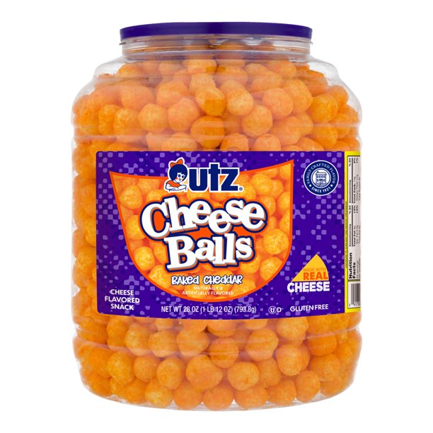 Baril de boules de fromage Utz Cheddar de 28 oz