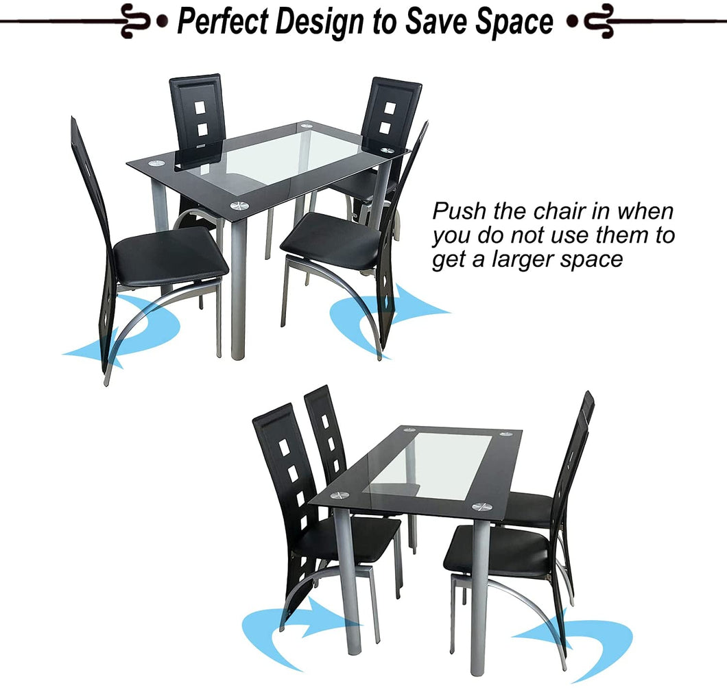 Binrrio 5 Piece Dining Table Set