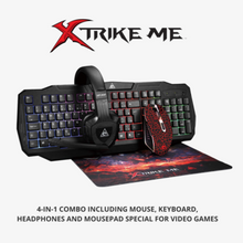 Charger l&#39;image dans la galerie, X-Trike 4-in-1 Combo Gaming Starter Kit CM-406 RGB LED Light Keyboard - Mouse- Headset- Pad
