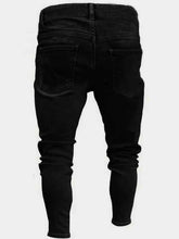 Charger l&#39;image dans la galerie, Men Side Stripe Belted Jeans
