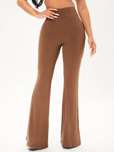 Charger l&#39;image dans la galerie, SXY Solid Rib Knit Flare Leg Pants
