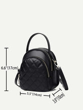 Charger l&#39;image dans la galerie, Quilted Earphone Hole Design Satchel Bag
