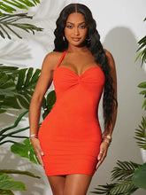 Charger l&#39;image dans la galerie, SXY Twist Front Tie Backless Halter Bodycon Dress
