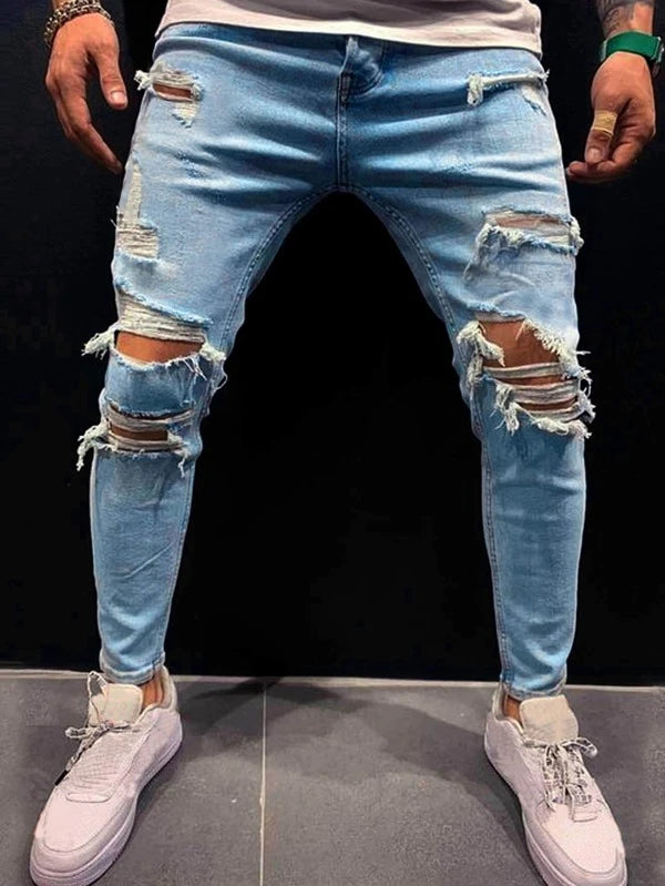 Men Ripped Skinny Jeans