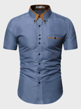 Charger l&#39;image dans la galerie, Men Contrast Panel Button Down Shirt
