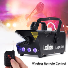 Charger l&#39;image dans la galerie, Fog Machine with Lights, Potable Smoke Machine with Wireless Remote Controls, 500w DJ Stage Fog Atmosphere Maker for Halloween Christmas Wedding Parties
