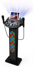 Charger l&#39;image dans la galerie, Starion KS829-B Bluetooth Karaoke Machine l Pedestal Design w/Light Show l Two Karaoke Microphones
