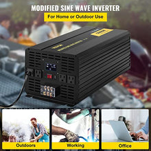 Charger l&#39;image dans la galerie, VEVOR Power Inverter, 5000W Modified Sine Wave Inverter, DC 12V to AC 120V Car Converter, with LCD Remote Controller, LED Indicator, AC Outlets Inverter for Truck RV Car Boat Travel Camping Emergency
