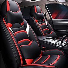 Charger l&#39;image dans la galerie, Full Set All Seasons Car Luxury Seat Cover for Toyota CHR C-HR 2016-2020 Leather Waterproof Protection Covers Non-Slip Seat Cushions Compatible with Airbag Black Red
