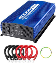 Charger l&#39;image dans la galerie, kinverch 5000W Power Inverter 12V to 110V Car Inverter 4AC Outlets 2USB Ports for Camping/Truck/RV/Home
