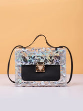 Charger l&#39;image dans la galerie, Glitter Push Lock Flap Satchel Bag
